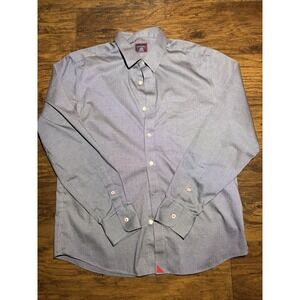 Untuckit Shirt Mens L Gray Wrinkle Free Button Up Long Sleeve 100%Cotton